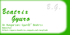 beatrix gyuro business card